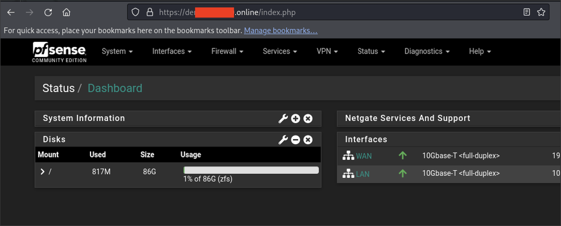 pfsense cloudflare access web ui